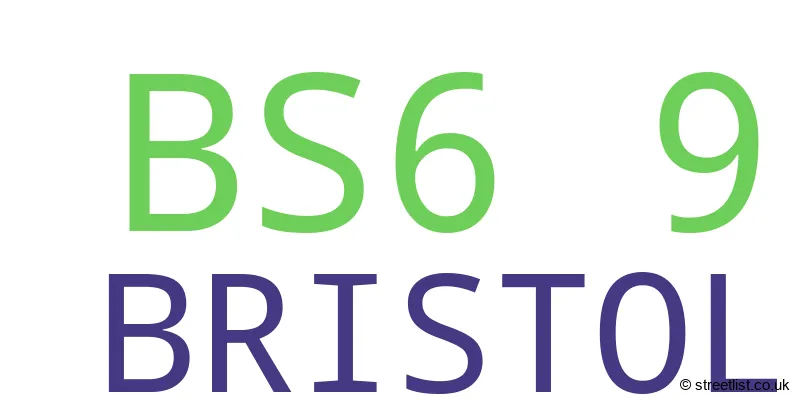 A word cloud for the BS6 9 postcode